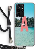 Pacific Dream: Samsung Galaxy S21 Ultra Transparant Hoesje met koord