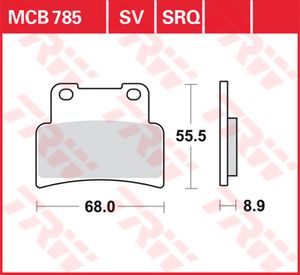 TRW Remblokken, en remschoenen voor de moto, MCB785SRQ