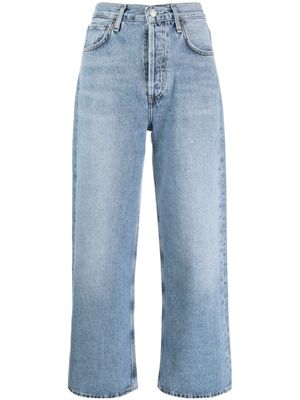 AGOLDE jean crop à taille haute - Bleu