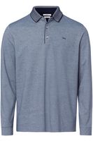 Brax Modern Fit Poloshirt lange mouw oceaan, Melange