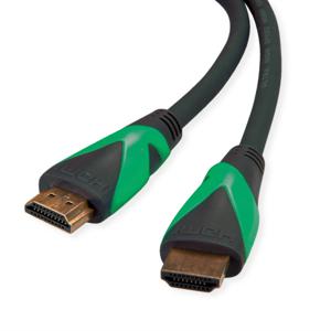 Roline green 11.44.6012 HDMI-kabel HDMI Aansluitkabel HDMI-A-stekker, HDMI-A-stekker 3.00 m Zwart Halogeenvrij, TPE-mantel