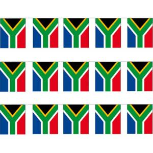 3x papieren slinger zuid-afrika - 400 cm - zuid-afrikaanse vlag - supporter feestartikelen - landen