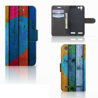 Lenovo Vibe K5 Book Style Case Wood Heart - Cadeau voor je Vriend - thumbnail