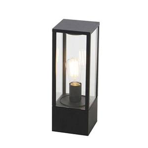 QAZQA Smart staande buitenlamp zwart 40 cm IP44 incl. Wifi ST64 -