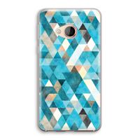Gekleurde driehoekjes blauw: HTC U Play Transparant Hoesje