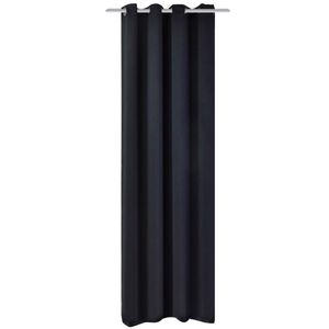 VidaXL Gordijn met metalen ringen verduisterend 270x245 zwart
