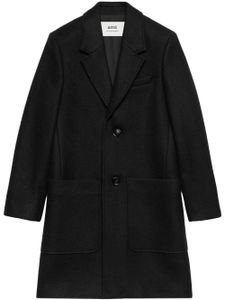 AMI Paris manteau en laine à boutonnière - Noir