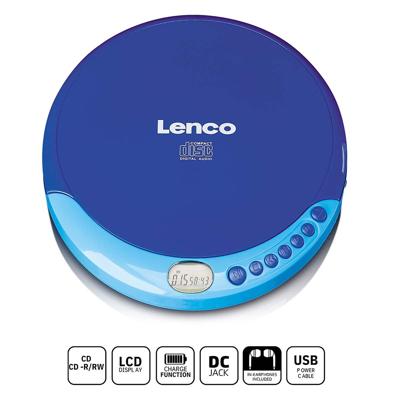 LENCO CD-011BU - Portable CD speler met oplaadfunctie - Blauw
