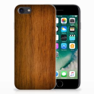 iPhone SE 2022 | SE 2020 | 8 | 7 Bumper Hoesje Donker Hout