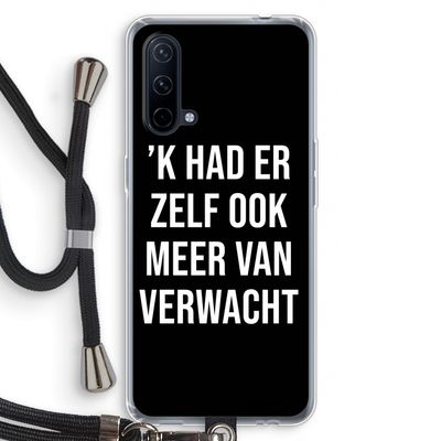 Meer verwacht - Zwart: OnePlus Nord CE 5G Transparant Hoesje met koord