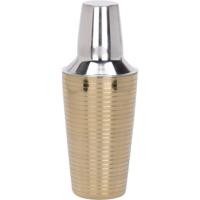 Cocktailshaker - RVS - goud - 500 ml - D9 x H22 cm - thumbnail