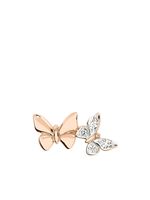 Dodo puces d'oreilles Butterfly en or rose 9ct serties de diamants