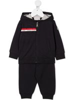 Moncler Enfant survêtement à patch logo - Bleu