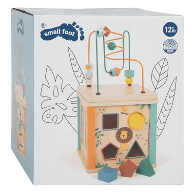 Small Foot - houten activiteitenkubus en motoriekspiraal safari