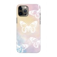 White butterfly: Volledig geprint iPhone 12 Hoesje