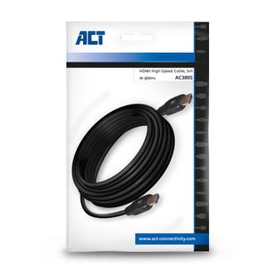 ACT Connectivity HDMI High Speed video kabel v2.0 HDMI-A male - HDMI-A male kabel 5 meter