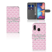 Samsung Galaxy A20e Portemonnee Hoesje Flowers Pink DTMP - thumbnail