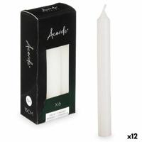 Kaarsenset Wit 2 x 2 x 15 cm (12 Stuks)