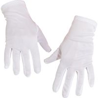 Witte verkleed handschoenen kort voor volwassenen   -