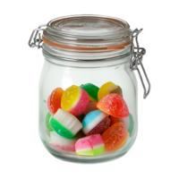 2x stuks voorraad/weckpot - transparant - glas - 11 x 8,5 cm - 500 ml- le parfait