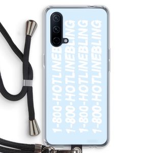 Hotline bling blue: OnePlus Nord CE 5G Transparant Hoesje met koord