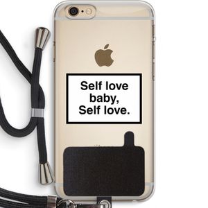 Self love: iPhone 6 PLUS / 6S PLUS Transparant Hoesje met koord