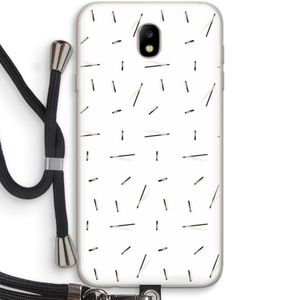 Hipster stripes: Samsung Galaxy J7 (2017) Transparant Hoesje met koord