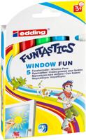 Krijtstift edding 16-5 funtastics window fun 5x | 10 stuks