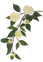 Camellia japanse roos bloementak met 6 bloemen kunstbloem zijde nepbloem I Driesprong Collection - Driesprong collection