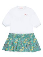 Marni Kids robe Carioca à imprimé graphique - Vert - thumbnail