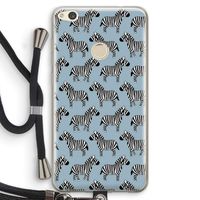 Zebra: Huawei Ascend P8 Lite (2017) Transparant Hoesje met koord
