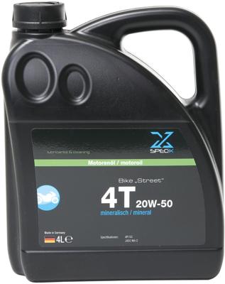 SPEC-X motorolie "bike 4t street" motor oil 4t 20w-50 stre 4l bike