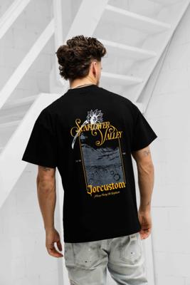 Jorcustom Sunflower Valley Loose Fit T-Shirt Heren Zwart - Maat S - Kleur: Zwart | Soccerfanshop