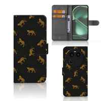 Telefoonhoesje met Pasjes voor OPPO Find X6 Leopards