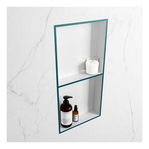 Wandnis Solid Surface Easy | In- en opbouw | 30x60x8 cm | 2 vakken | Smag/Talc