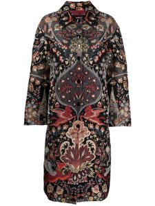 ETRO manteau boutonné en jacquard - Noir