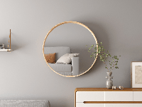 Ronde spiegel LINNA 80x80 cm oude eik