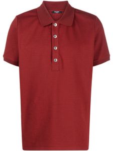 Balmain polo en piqué à manches courtes - Rouge