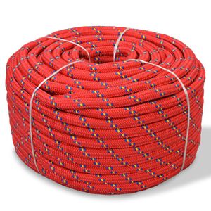 VidaXL Boot touw 8 mm 100 m polypropyleen rood