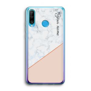 Marmer in stijl: Huawei P30 Lite Transparant Hoesje