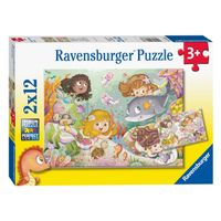 Ravensburger Puzzel Kleine Feeen en Zeemeerminnen 2x12 stuks - thumbnail