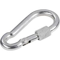 TOOLCRAFT 486759 Karabijnhaak met schroefsluiting (l x b) 60 mm x 6 mm - thumbnail