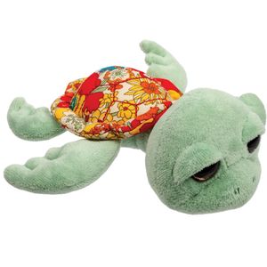 Suki Gifts pluche zeeschildpad Jules knuffeldier - cute eyes - lichtgroen - 14 cm
