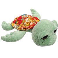 Suki Gifts pluche zeeschildpad Jules knuffeldier - cute eyes - lichtgroen - 14 cm