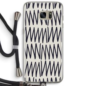 Marrakech Zigzag: Samsung Galaxy S7 Edge Transparant Hoesje met koord