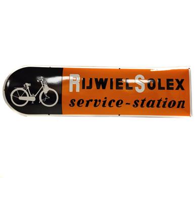 Rijwiel Solex Service-Station Emaille Bord - 100 x 30 cm