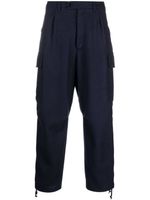 Mackintosh pantalon cargo court en laine - Bleu - thumbnail