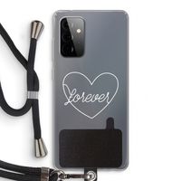 Forever heart pastel: Samsung Galaxy A72 5G Transparant Hoesje met koord