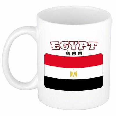 Koffie mok - Hongarije - vlag print - 300 ml - wit - keramiek - Supporters - Landen - Beker