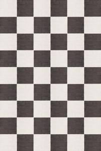 Layered - Vloerkleed Chess Wool Rug Black And White - 250x350 cm